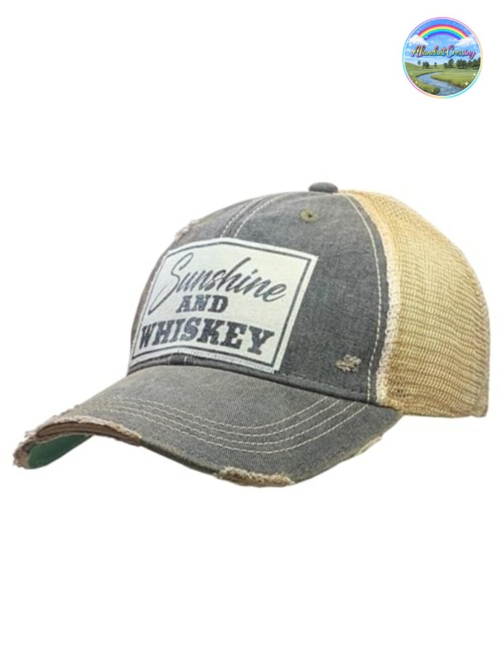 Distressed Trucker Baseball Cap Funny Sayings Cotton Polyester Womens Hat